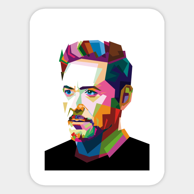 wpap robert downey jr Sticker by pucil03